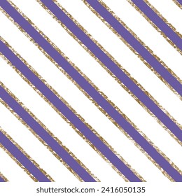 Stripes with golden lines seamless pattern