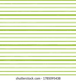 Stripes of green shades on a white background. Seamless vector pattern, textured. Abstract pattern for packaging, surface, fabric design.