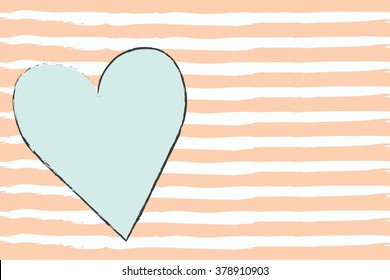 stripes and heart, illustration in vector format