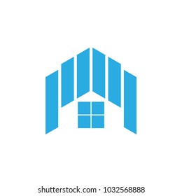 stripes home windows logo vector