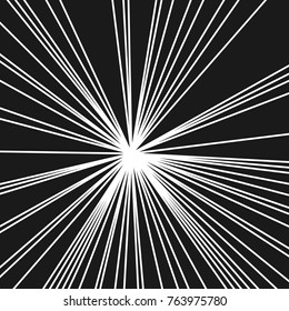 Stripes Image with Light Beams and Rays, Radial Lines Background of Sun Rays or Star Burst Design Element, Fashion Explosion Graphic Art  