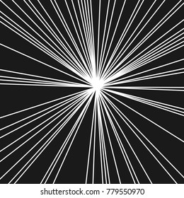 Stripes Image with Light Beams and Rays, Radial Lines Background of Sun Rays or Star Burst Design Element, Fashion Explosion Graphic Art  