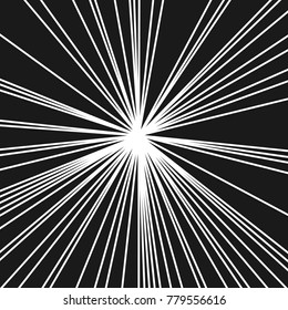 Stripes Image with Light Beams and Rays, Radial Lines Background of Sun Rays or Star Burst Design Element, Fashion Explosion Graphic Art  