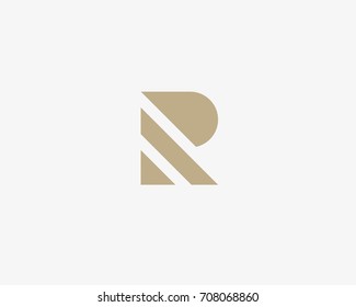 Stripes letter R vector logotype.  Creative abc logo icon design.