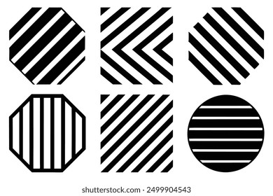 Stripes line art artistic illustration with bold graphic linear patterns