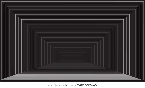Stripes line pattern deep perspective optical illusion abstract background