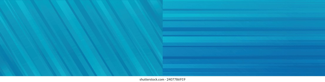 Stripes lines blue background fast speed light rays vector graphic illustration set, tech abstract movement horizontal energy gradient motion pattern background image, dynamic banner set