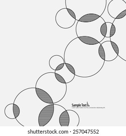 Stripes and Lines Overlapping Circles Background