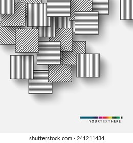 Stripes Lines Overlapping Squares Background