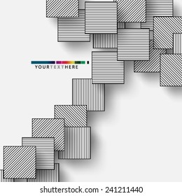 Stripes Lines Overlapping Squares Background