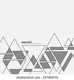 Stripes and Lines Overlapping Triangles Background