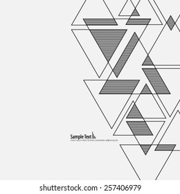Stripes and Lines Overlapping Triangles Background
