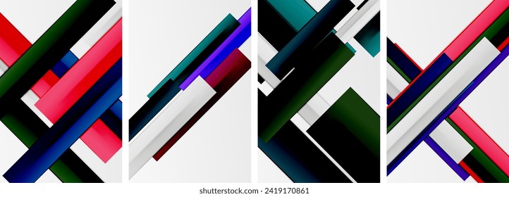 Stripes and lines poster abstract backgrounds. Vector illustration For Wallpaper, Banner, Background, Card, Book Illustration, landing page