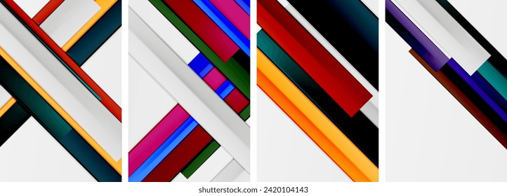 Stripes and lines poster abstract backgrounds. Vector illustration For Wallpaper, Banner, Background, Card, Book Illustration, landing page