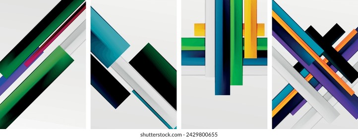 Fondos abstractos de póster de rayas y líneas. Ilustración vectorial para fondo de pantalla, banner, fondo, tarjeta, ilustración de libro, página de destino