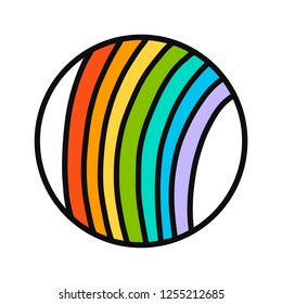 Stripes logo logotype with bright colors rainbowfor kids babies gay homosexual club printsposters abnners presentation t shirts