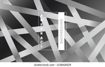 Stripes with Monochrome Gradient. Minimal Abstract Background with Glow Effect. Simple Geometric Cover. EPS10 Vector Illustration with Lines. Abstraction with Stripes for Placard, Banner, Poster.