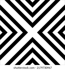 Patrón de motivos de franjas en blanco negro. Decoración de interiores, exteriores, alfombras, textiles, prendas de vestir, tela, seda, mosaico, plástico, papel, envuelto, tapicería, almohada, sofá, fondo, etc. Vector 