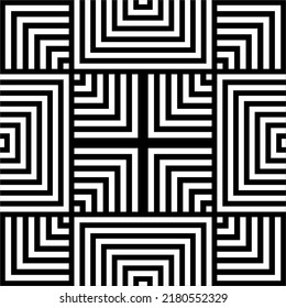 Stripes Motifs Pattern in Black White. Decoration for Interior, Exterior, Carpet, Textile, Garment, Cloth, Silk, Tile, Plastic, Paper, Wrapping, Wallpaper, Pillow, sofa, Background, Ect. Vector 