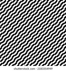 Patrón de motivos de franjas en blanco negro. Decoración de interiores, exteriores, alfombras, textiles, prendas de vestir, tela, seda, mosaico, plástico, papel, envuelto, tapicería, almohada, sofá, fondo, etc. Vector 