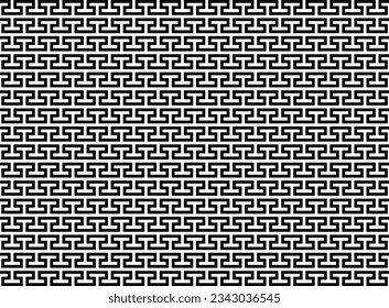 Stripes Motifs Pattern in Black White. Decoration for Interior, Exterior, Carpet, Textile, Garment, Cloth, Silk, Tile, Plastic, Paper, Wrapping, Wallpaper, Pillow, sofa, Background, Ect. Vector 