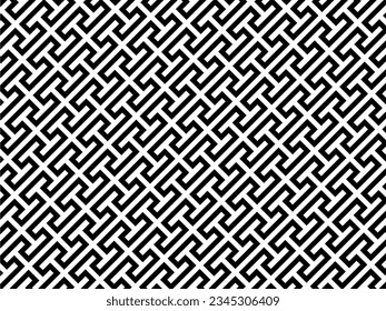 Stripes Motifs Pattern in Black White. Decoration for Interior, Exterior, Carpet, Textile, Garment, Cloth, Silk, Tile, Plastic, Paper, Wrapping, Wallpaper, Pillow, sofa, Background, Ect. Vector 