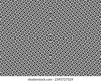 Patrón de motivos de franjas en blanco negro. Decoración de interiores, exteriores, alfombras, textiles, prendas de vestir, tela, seda, mosaico, plástico, papel, envuelto, tapicería, almohada, sofá, fondo, etc. Vector 