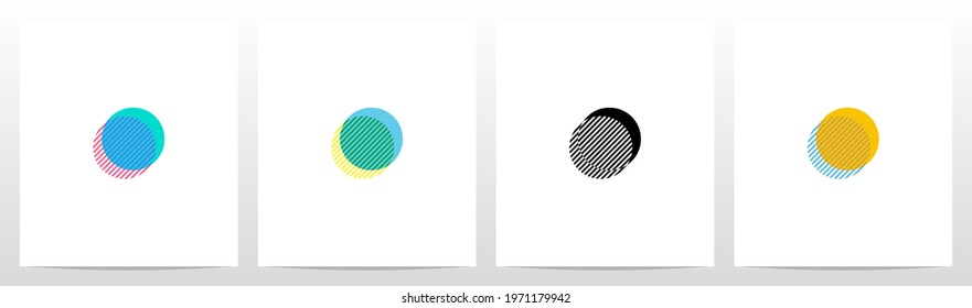 Stripes On The Foreground Letter Logo Design O