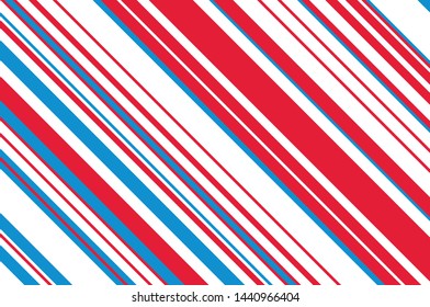 Stripes on white background. Blue and red Striped diagonal pattern for printing on fabric, paper, wrapping, scrapbooking, websites Background with slanted lines Vector illustration