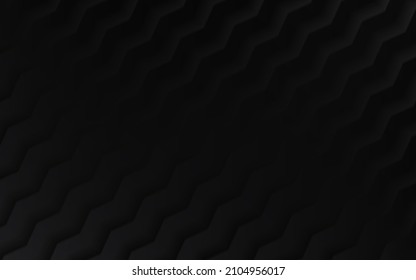 Stripes papercut abstract pattern. Gradient black and gray color background. Paper layers. Vector Design layout of shape paper cut. Motion Curved Line.