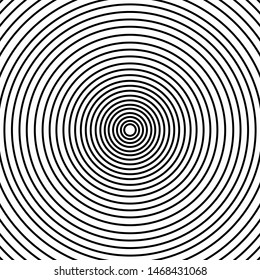 Stripes pattern. abstract geometric background. Concentric figure with alternating black and white stripes. circle in lines. Repeating pattern.