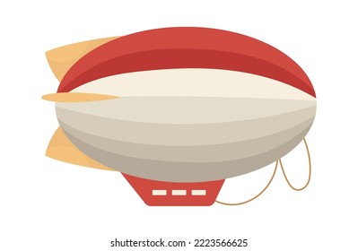 Stripes pattern airship. Vector illustration