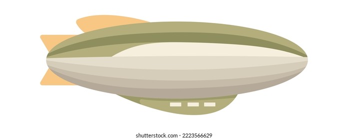 Stripes pattern airship. Vector illustration