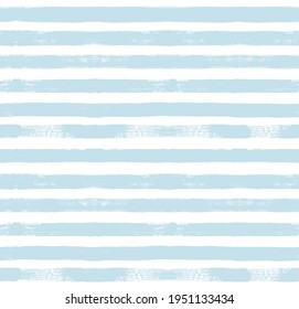 Streifenmuster, babyblau gestreifter, nahtloser Vektorhintergrund, Pinselstriche. Pastellfarben-Streifen, Aquarellpinsellinie