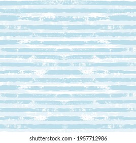 Streifenmuster, babyblau gestreifter, nahtloser Vektorhintergrund, Pinselstriche. Pastellfarben-Streifen, Aquarellpinsellinie