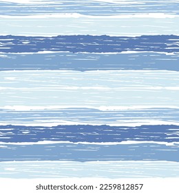 Stripes pattern, blue striped seamless vector background, grunge stripes, watercolor texture lines
