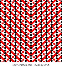 stripes pattern of canada flag. chevron background. vector illustration