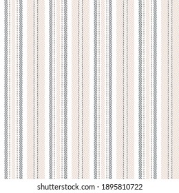 Stripes pattern in pink beige, grey, white. Herringbone textured  light retro vertical stripes for dress, skirt, shirt, trousers, or other modern spring summer autumn fashion textile print.