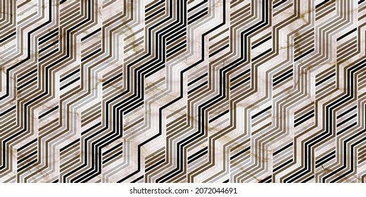 Stripes pattern with polygonal shape elegant of gray background and gold marble texture