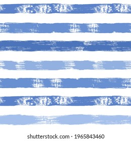 Stripes pattern, sea blue striped seamless vector background, navy brush strokes. pastel grunge stripes, watercolor paintbrush lines