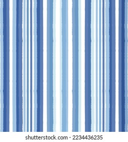 Stripes pattern, sea blue striped seamless vector background, navy brush strokes. pastel grunge stripes, watercolor paintbrush line