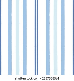 Stripes pattern, sea blue striped seamless vector background, navy brush strokes. pastel grunge stripes, watercolor paintbrush line