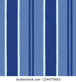 Stripes pattern, sea blue striped seamless vector background, navy brush strokes. pastel grunge stripes, watercolor paintbrush line