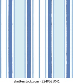Stripes pattern, sea blue striped seamless vector background, navy brush strokes. pastel grunge stripes, watercolor paintbrush line