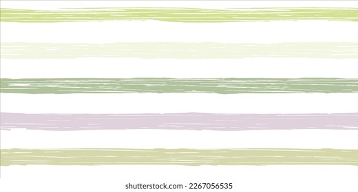 Stripes pattern, spring green striped seamless vector background, grass brush strokes. pastel grunge stripes, watercolor paintbrush line