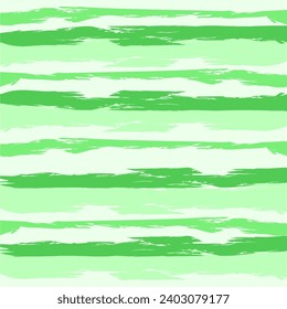 Stripes pattern, spring green striped seamless vector background, grass brush strokes. pastel grunge stripes.