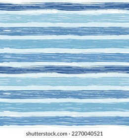 Stripes pattern, summer blue striped seamless vector background, navy brush strokes. pastel grunge stripes, watercolor paintbrush line