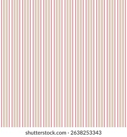 Stripes pattern vector of soft pink and beige cream. Seamless vertical lines for cute background. Concept of pastel, bold, modern, trendy, simple for textile, fashion, wrapping, texture, home decor.