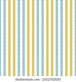 Vector de patrón de rayas. amarillo con turquesa Rayas sobre fondo blanco. Tejido de textura sin costuras a rayas. Líneas geométricas diseño textil, tela textil.