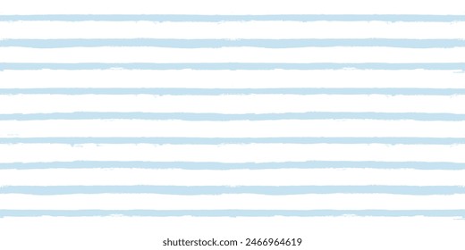 Stripes pattern, watercolor paintbrush lines, summer blue striped seamless vector background, navy brush grunge stripes.